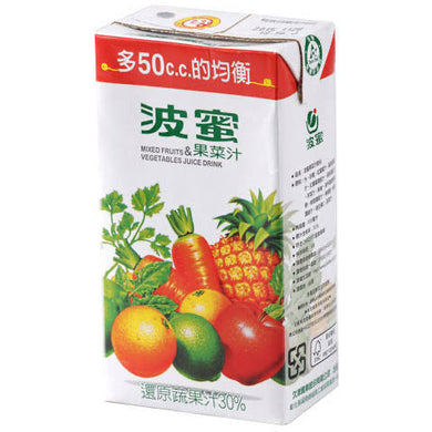 波蜜果菜汁 300ML * 6PACK  Fruit vegetable juice 300ML * 6PACK
