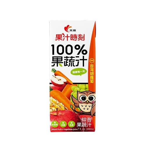 光泉果汁時刻 - 綜合果蔬汁200ML*6