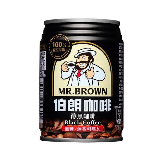 伯朗咖啡-黑咖啡 （無糖）240ml 6入  Brown Coffee-Black coffee Flavor 240ml 6 pack