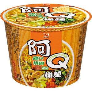 阿 Q 桶麵 雞汁排骨 107G * 3入 A Q Bucket Noodle Chicken Sauce Pork Ribs 107G * 3pac