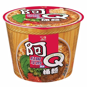 阿 Q 桶麵 紅椒牛肉鍋101G * 3入  A Q Bucket Noodles Red Pepper Beef Pot 101G * 3pac