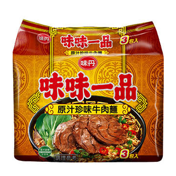 味味一品 - 原汁珍味牛肉麵 185G 3 Pack  Weiwei Yipin-Beef Noodle with Original Sauce 185G 3 Pack